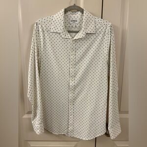 Express Mens Extra Slim Wrinkle-Resistant Dress Shirt | Small | White